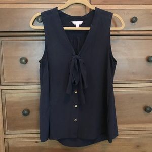 Medium Lilly Pulitzer Silk Tank in navy